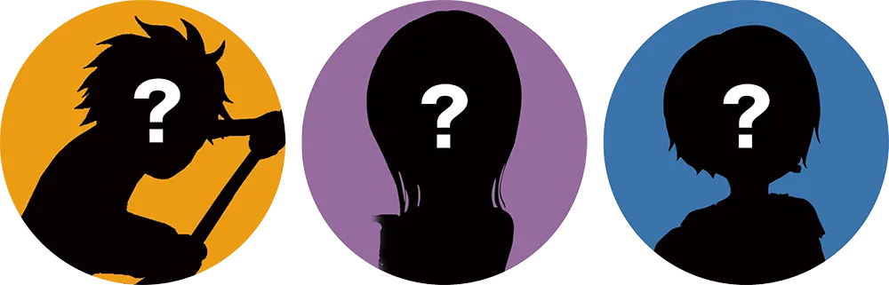 3人のスタンプ デザインイメージ